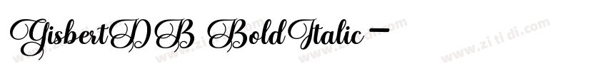 GisbertDB BoldItalic字体转换